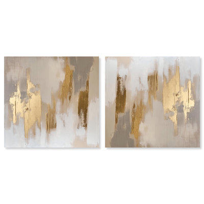Taylor's Gold II Set Canvas Warm Boho Abstracts by Art Remedy