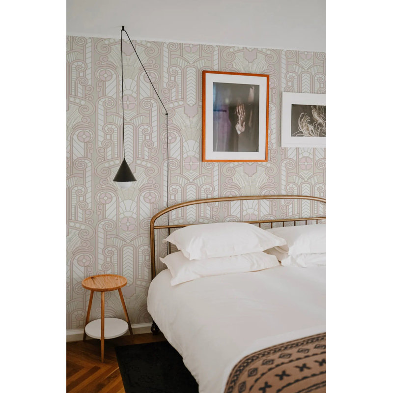 Congress Relief - Wallpaper, Peel & Stick, Washed Pink