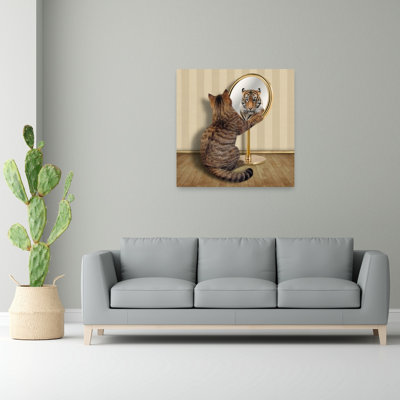«Cat's Inner Tiger», impression d'art mural contemporain
