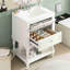 Meuble-lavabo de salle de bain avec tablette ouverte-124822416