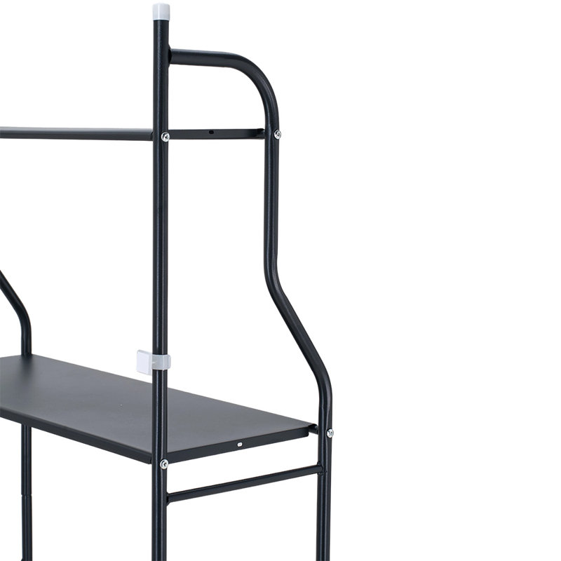 Steel Freestanding Bathroom Shelves, Black