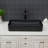 24"X13.5" Black Ceramic Rectangular Vessel Bathroom Sink