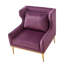 Chaise d'appoint moderne en velours avec structure et coussin en fer-120922545