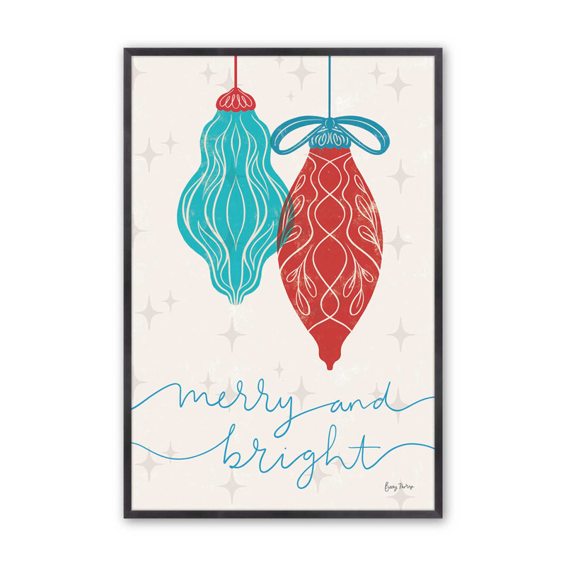 Elegant Holiday Ornaments VI, impression dans un cadre, Cadre en zinc patiné, H 21,25 po x l 17,25 po x P 1,25 po
