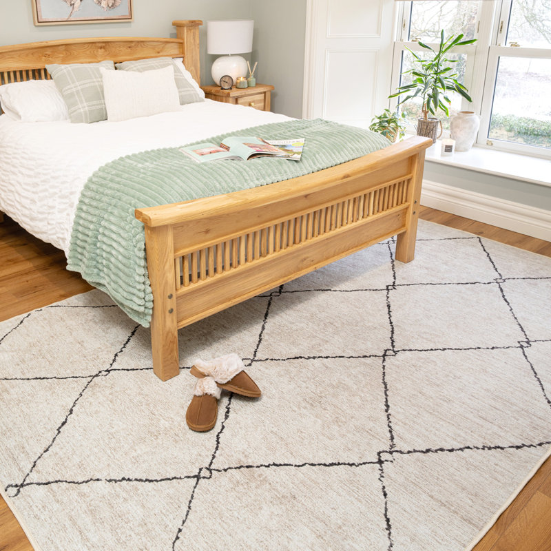 Vintage Look Cotton Flatweave Area Rug, 240cm x 330cm