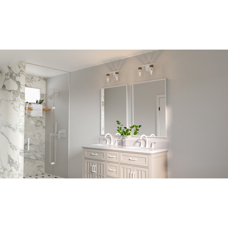 Ampelia 2-Light Matte White Bath Light