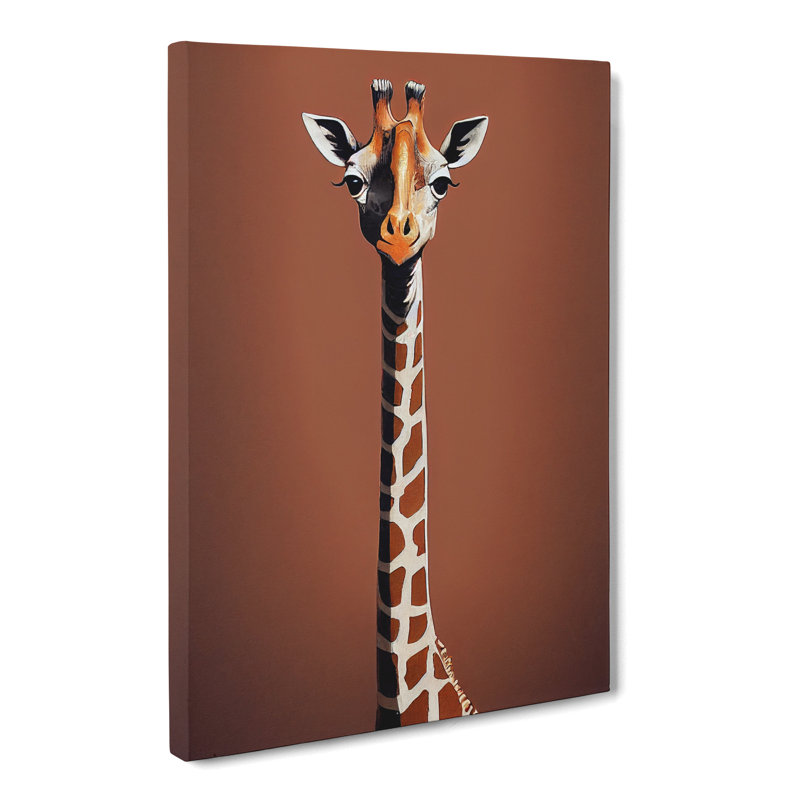 Tall Giraffe - Wrapped Canvas, 50cm H x 35cm W x 3cm D