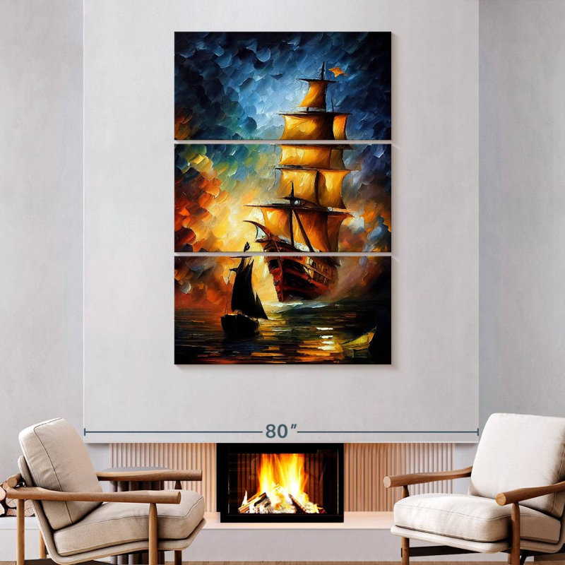 Aletra Sailing Pirate Ship, 74" H x 48" W