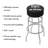 Swivel Upholstered Counter Stool with Metal Frame-1750918037