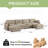 146" W 6 - Piece Modern Soft Upholstered Modular Sectional Sofa With 2 Ottomans-1965726800