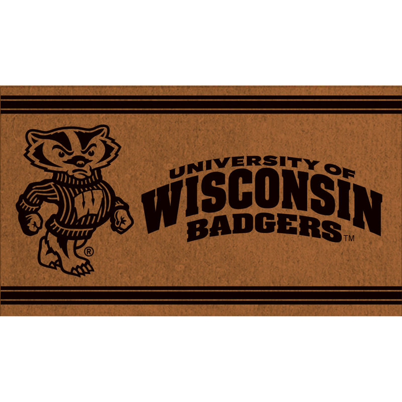 28 in. x 16 in. NCAA Indoor/Outdoor Doormat, University of Wisconsin Badgers
