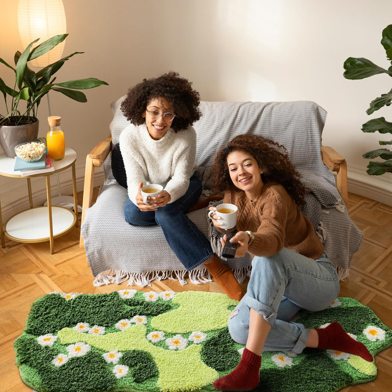Tapis de bain vert pour salle de bain
