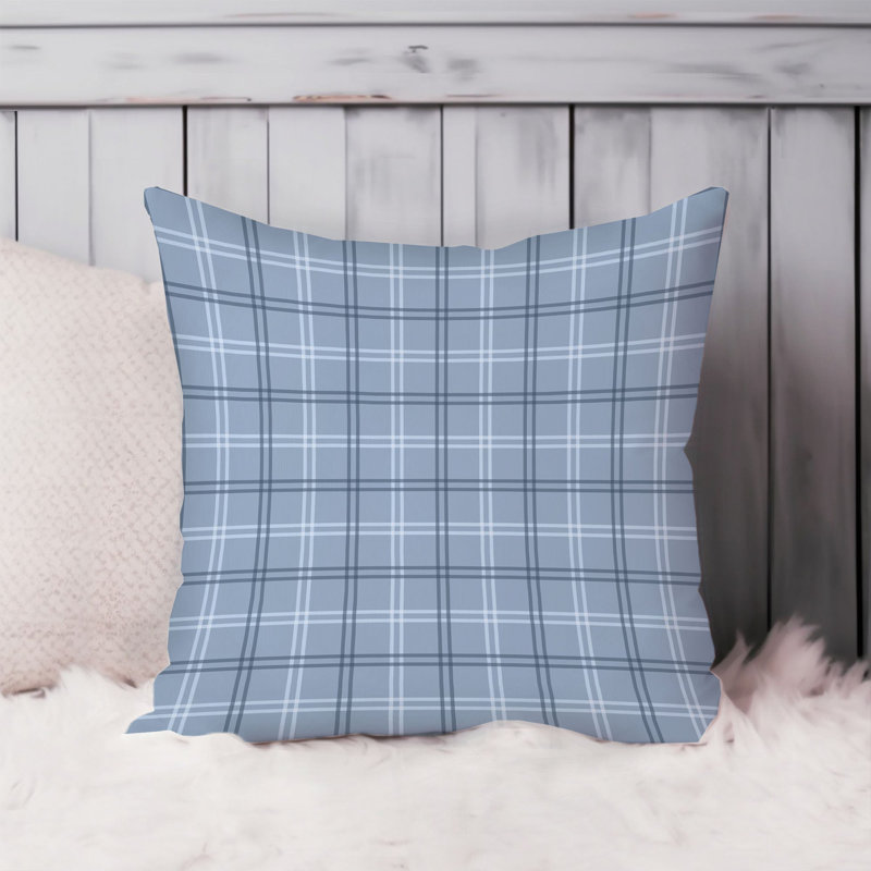 Blue Plaid I Modern, 18"H x 18"W