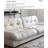 Samana 87.7'' Modern couch with Cozy Cushion White Sofa for Living Room