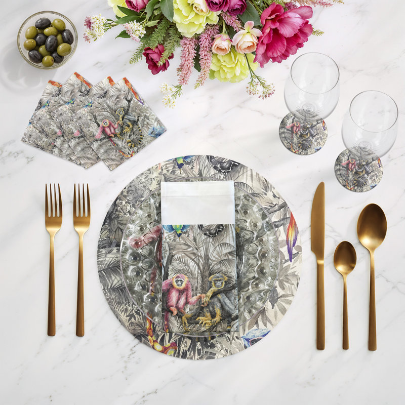 Sous-verres ronds en cuir Arcadia Monkeysvegan