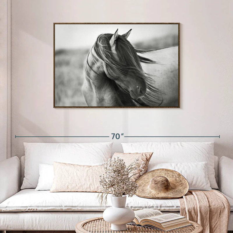 Fierce Grace, Cadre flottant noyer, 43 po x 29 po