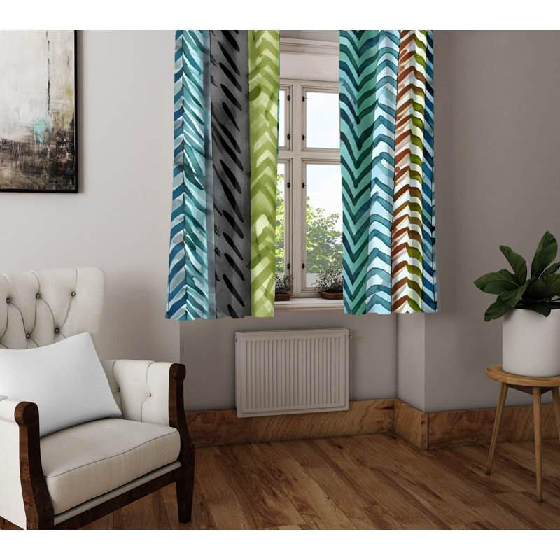 Paire de rideaux semi-transparents en polyester Davohn, L 20 po x L 82 po