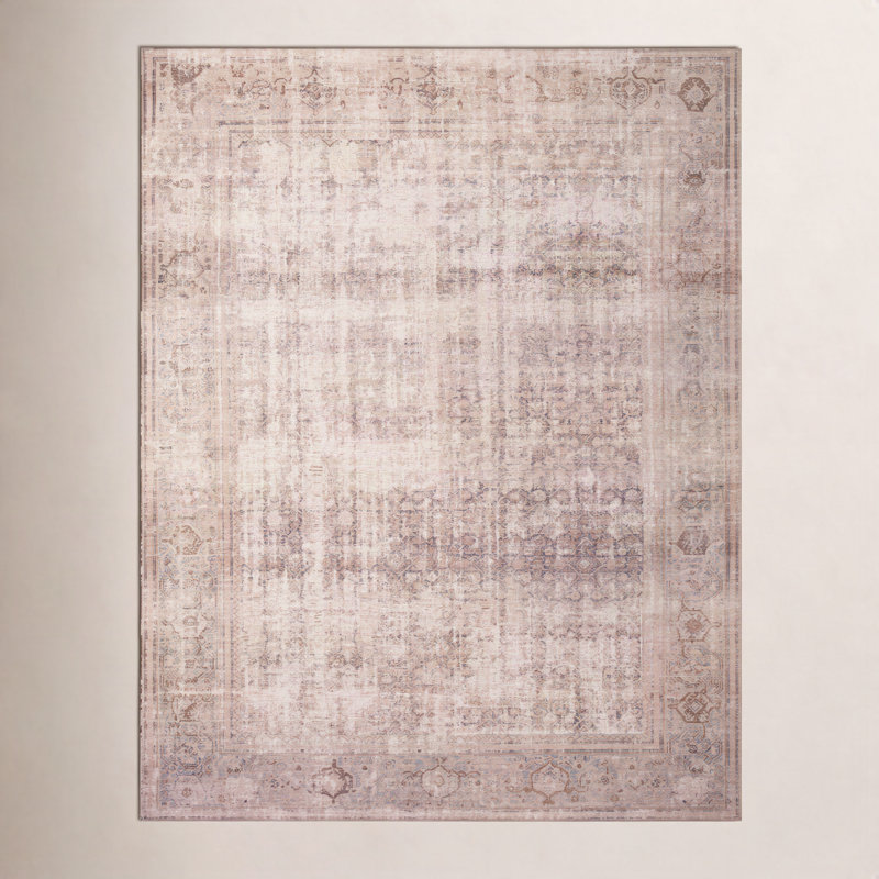 Tapis oriental océan / sable Georgie, Rectangle 5 pi x 7 pi 6 po