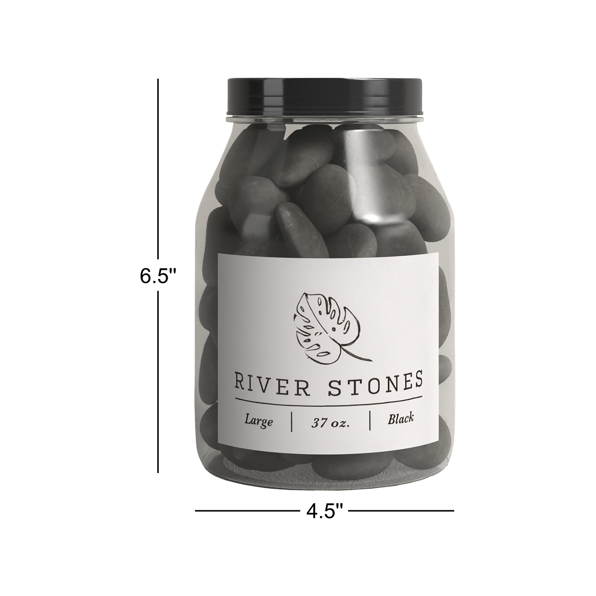 Apollo River Stones Vase Filler, Black