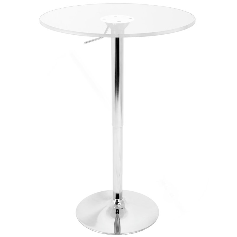Table de bar contemporaine réglable Clear par Lumisource