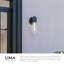 Applique murale en aluminium Lima