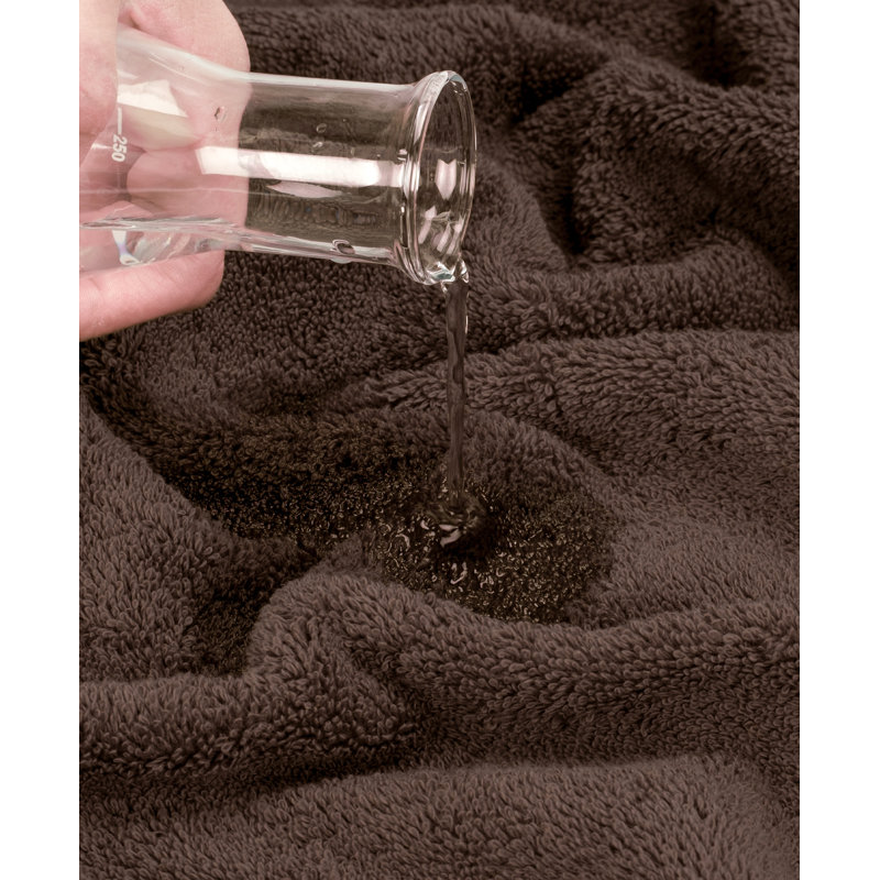 Ensemble de serviettes de bain luxueuses 100% coton turque 6 pièces, très doux et absorbant, Brun