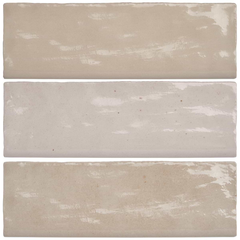 Portmore 3X8 Glossy Ceramic Bullnose, Sand