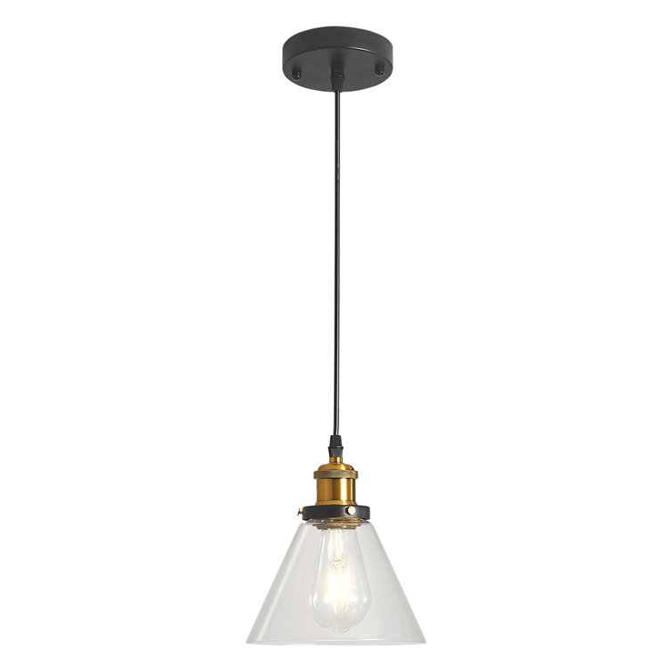 Betton 1 - Light Black/Gold/Clear Pendant