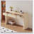Modern Fluted Console Table with 2 Drawers & Rounded Edges – Adjustable Foot Pads-1577406984