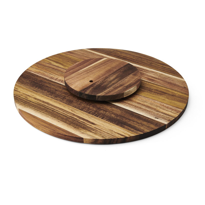 Plateau tournant Copacia Acacia, H 18 po x l 18 po x P 1,5 po