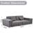 14PCS Fold Out Kids Couch Modular Kids Couch For Playroom In Gray-1603005815