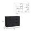 Commode H 30 po, commode avec 2 armoires inférieures, commode, noir-1808308235