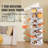 7 Tiers Rotating Shoe Rack Tower, 360°Spinning Shoe Display, Revolving Shoe Rack Storage Round Carousel, Lazy Susan Shoe Rack Organizer, Ideal for Bedroom, Living Room, Entryway, White