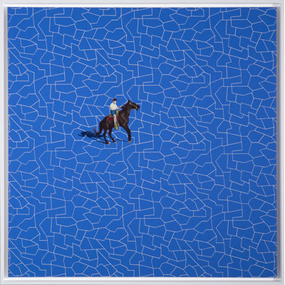 «Johnny On A Pony 2» par Michael Wolk - cadre flottant, impression