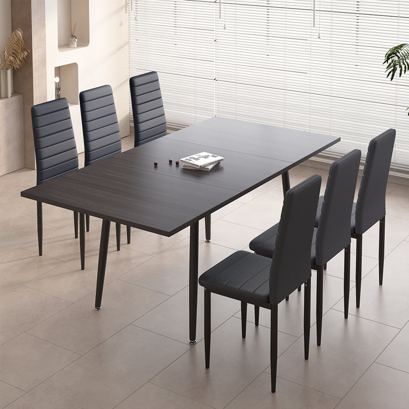 Ensemble de salle à manger rectangulaire L 62,99 po x l 30,71 po Beich, Gris anthracite