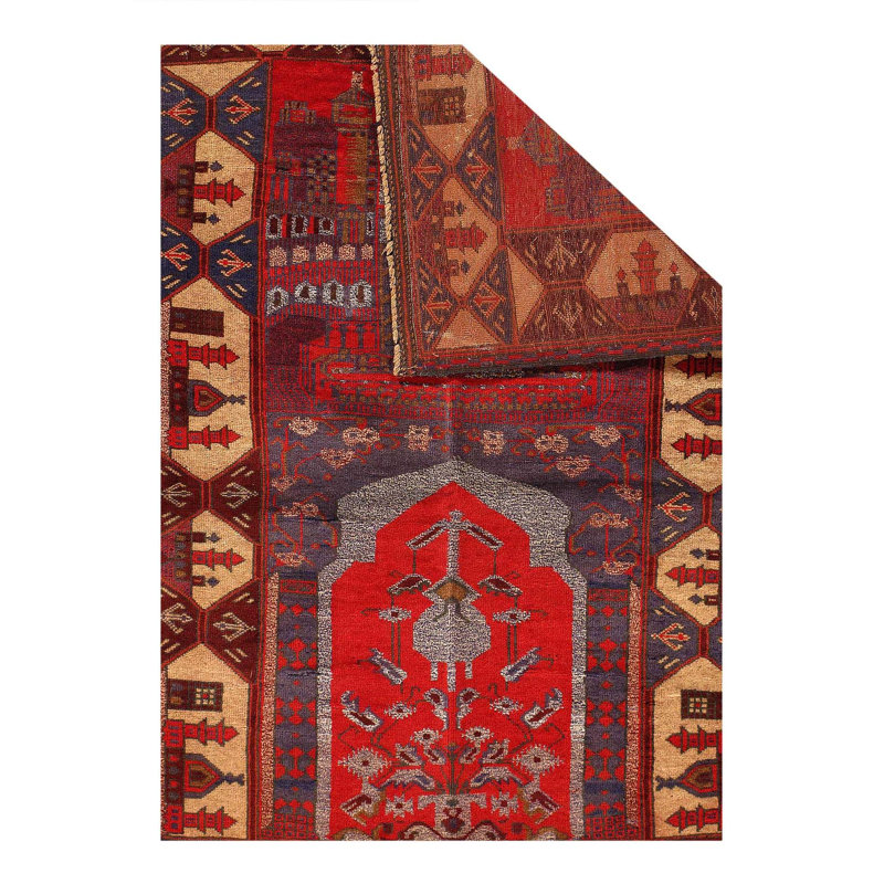 Afghan Baluch Rug 3'2"X 6'5"