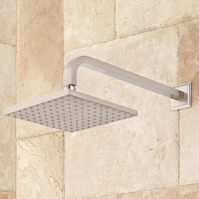 Ryle Wall-Mount Rainfall Shower Set, Brushed Nickel