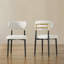 Chaise d'appoint rembourrée avec structure en métal-1389539958