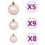 Arbre de Noël vidaXL givré pré-éclairé avec boules de pin 59,1 po-1669352151