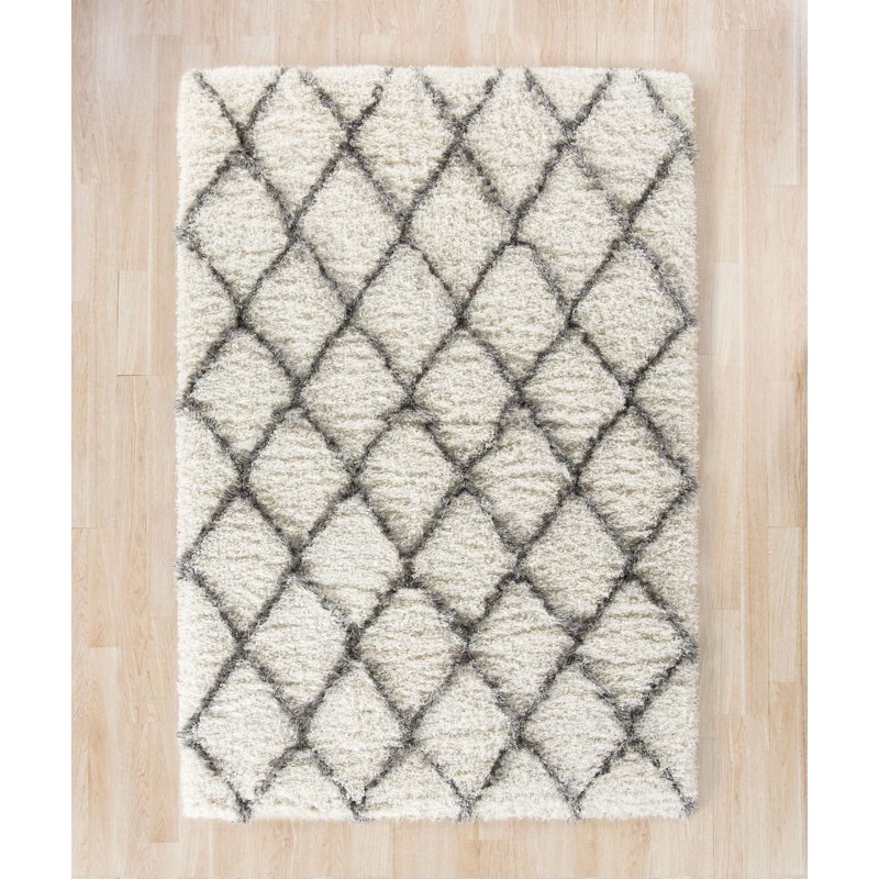 Sg-Msg-Moroccan Shag Performance Geometric Rug, Rectangle 3'3" x 5'3"