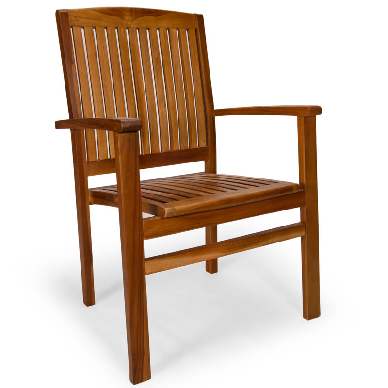 Chaise empilable en teck