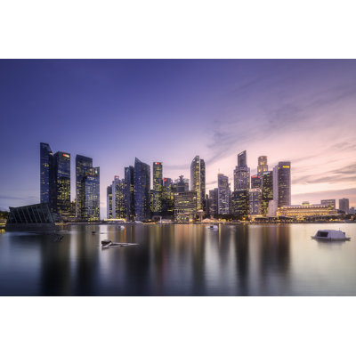 Marina Bay In Singapore - Wrapped Canvas Print