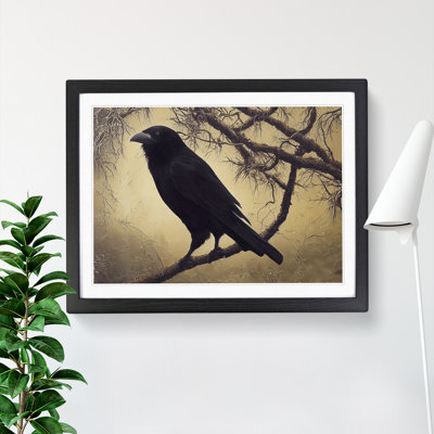 Splendorous Crow Bird - Framed Print