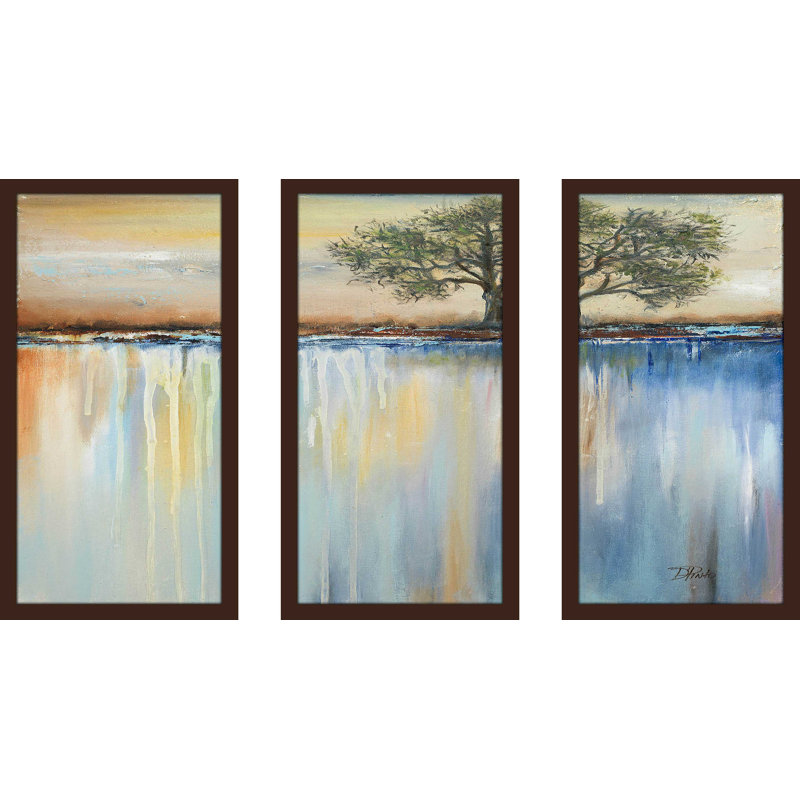 « paysage i », reproduction de peinture à l’acrylique à multiples images, L 52,5 po x H 33,5 po x P 1 po