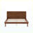 Mid-Century Modern Queen Platform Bed Frame with Angled Headboard, Walnut