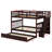 Full over Full Bunk Bed with Built-In Stairs , Trundle Bed Included-114851738