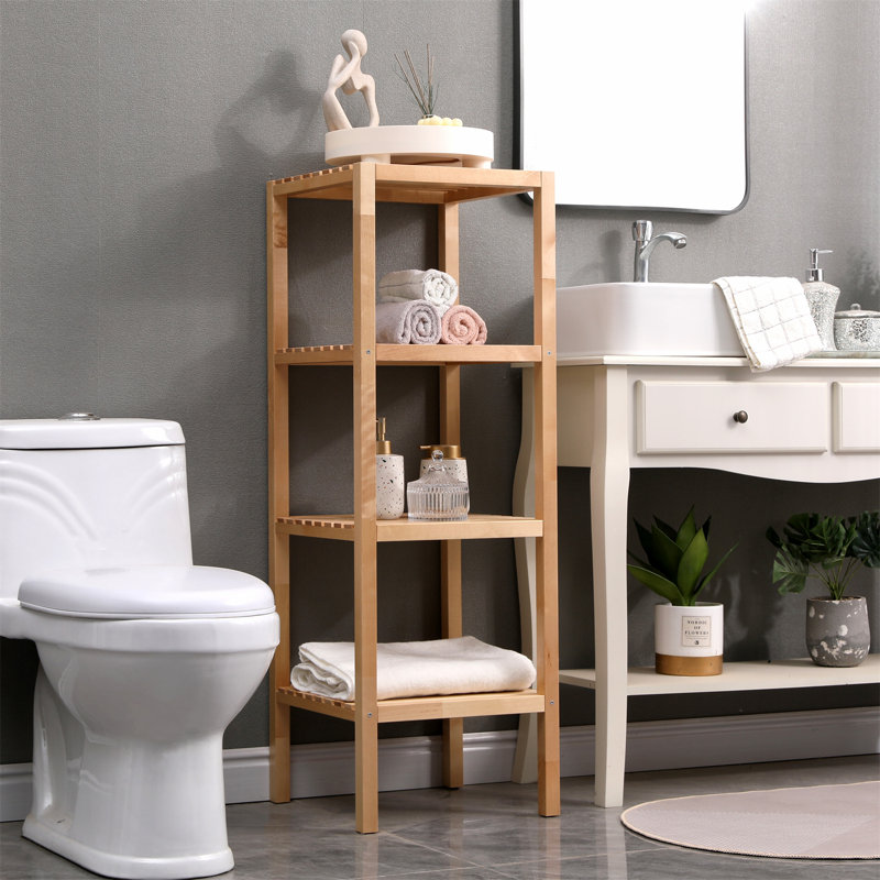 Aghaboy Solid Wood Bathroom Shelves