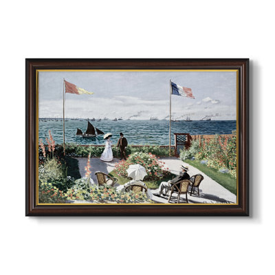 Garden at Sainte-Adresse, 1867-Claude Monet-Custom Framed Canvas