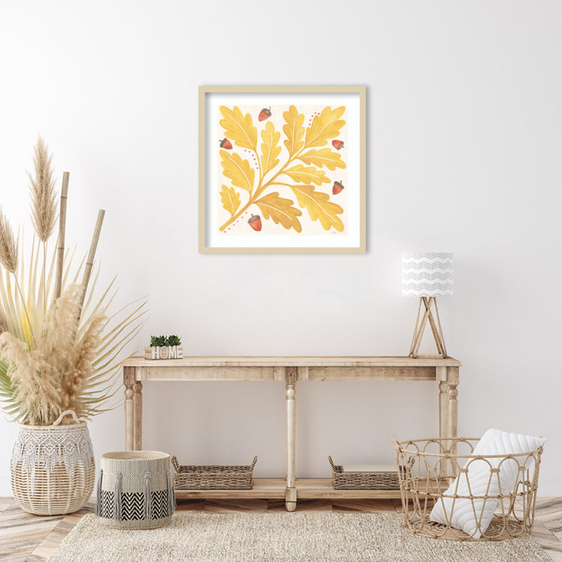 «Mod Harvest VII» par Véronique Charron, reproduction d'art encadrée sur bois, H 25 po x l 25 po