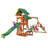 Backyard Discovery Tucson Cedar Wood Swing Set with Wave Slide, Play Deck, Rock Wall Ladder, and Snack Bar Window